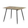 ESSTISCH JONTE 80-120/80/76 cm - Schwarz/Eiche San Remo, Holzwerkstoff/Metall (80/80/76cm) - B&D Home