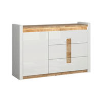 KOMODA Helios Bela in les - bela, leseni material (147/96.5/41cm) - Petits-meubles