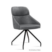 ESSZIMMERSTUHL (8er-Set) Dionne 52x82x63 Schwarz/Grau - Schwarz/Grau, Kunststoff (63/82/52cm) - 58aufmkessel