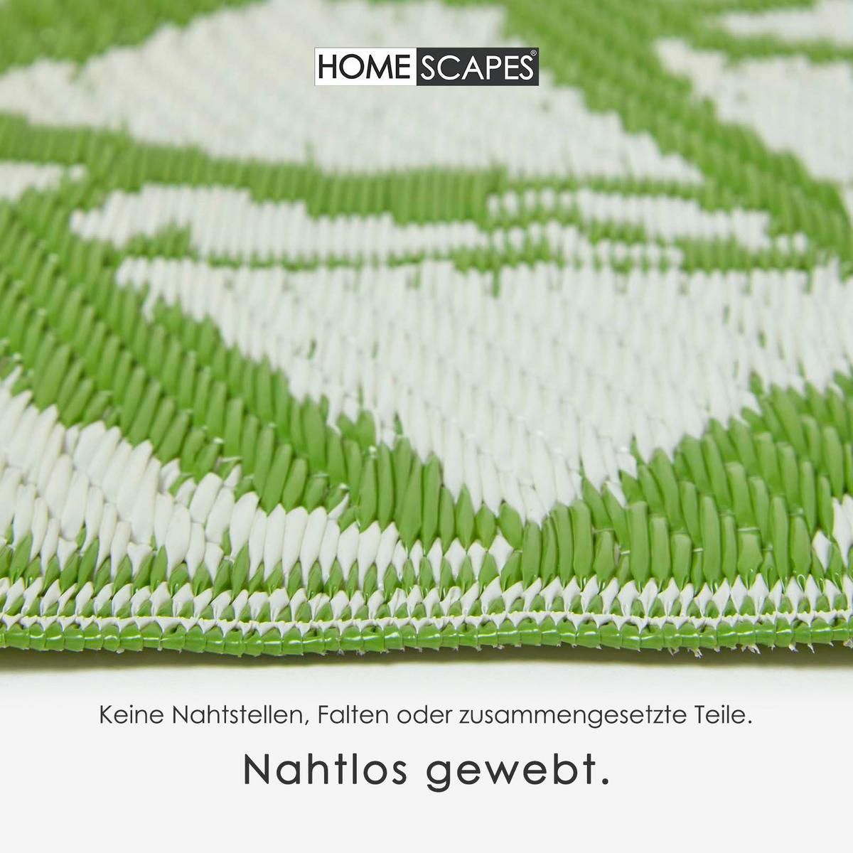 OUTDOORTEPPICH Zena floral gemustert 120/180 cm - Grün, Kunststoff (120/180cm) - Homescapes