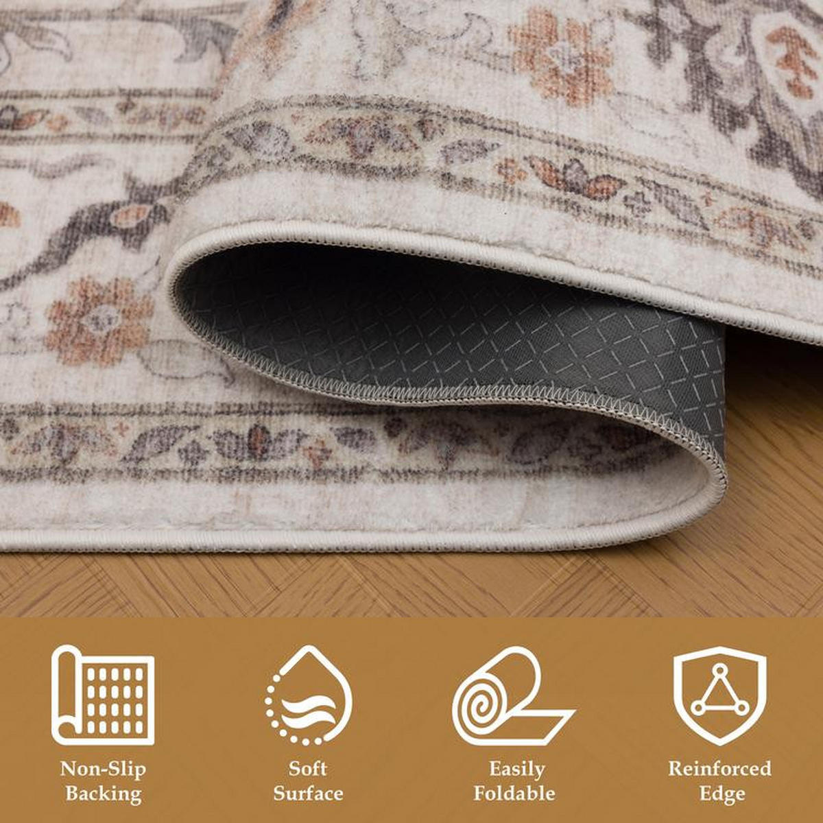 DESIGNTEPPICH Aria Beige/Terra 160x230 cm - Multicolor, Textil (160/230cm) - Vercai Rugs