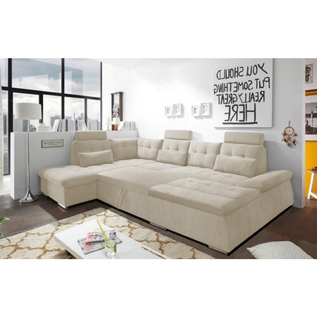 Thumbnail - ed exciting design Wohnlandschaft, Silber, Textil, 5-Sitzer, U-Form,L-Form, 324x103x219 cm, Wohnzimmer, Sofas & Couches,...