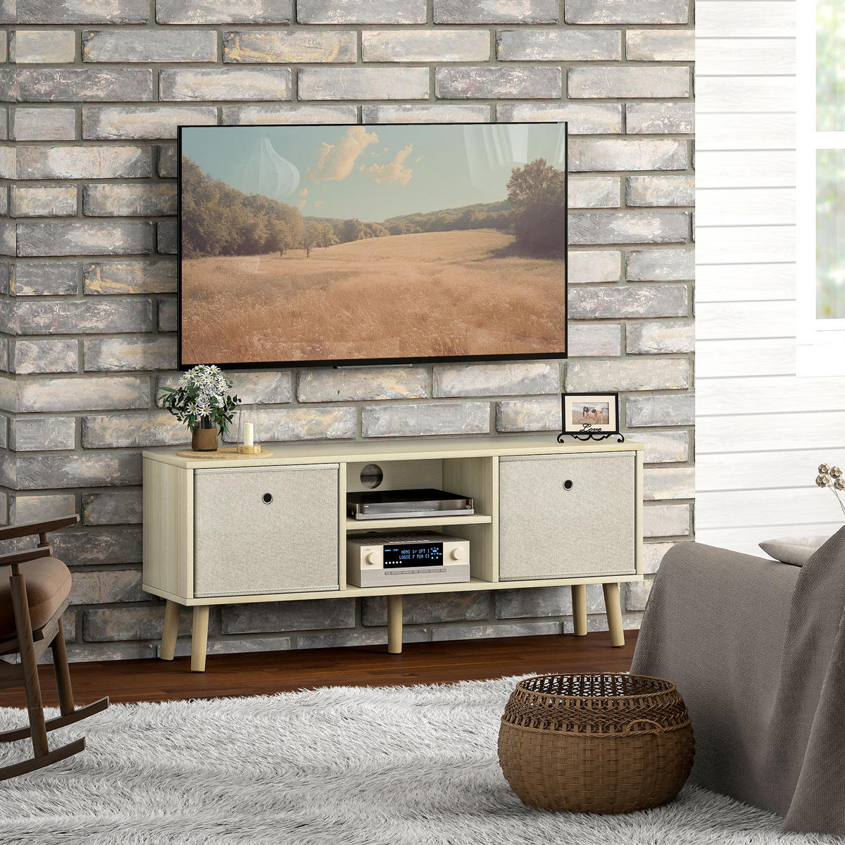 TV-MÖBEL Multicolor 1 Stück - Multicolor, Holzwerkstoff (110/46.5/29cm) - GiPP