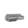 ECKSOFA Louis Salvador - Grau, Holzwerkstoff/Textil (250/142cm) - Fun Möbel