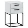 NACHTTISCH RECTUS Nachtschrank, Modern - Schwarz/Weiß, Holzwerkstoff (40/65/39cm) - KONSIMO®