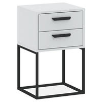 NACHTTISCH RECTUS Nachtschrank, Modern - Schwarz/Weiß, Holzwerkstoff (40/65/39cm) - KONSIMO®