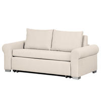 SCHLAFSOFA - Creme, Textil (185/90/90cm) - home24