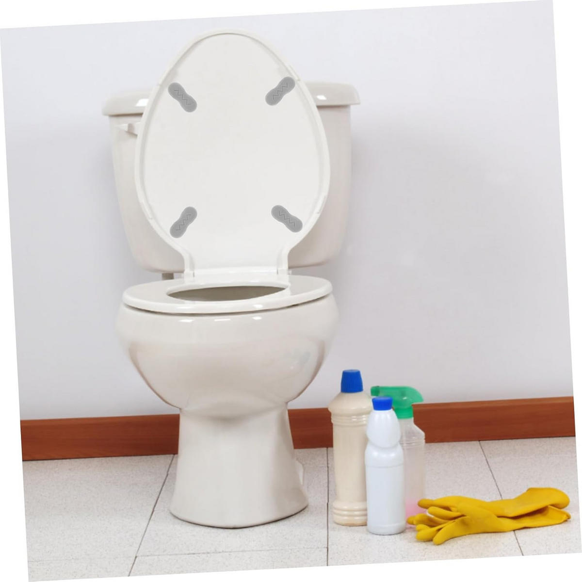 TOILETTENSITZERHÖHUNG,SILBERFARBEN,4.5/2/1.8CM,4ER-PACK - Silberfarben, Kunststoff (7/2/7cm)