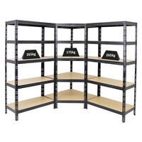 ECKREGAL Tiger 2er-Set mit Schwerlastregal 180x90x45 cm Fachlast 175 + 265 kg Schwarz - Schwarz, Metall (90/180/45cm) - PROREGAL