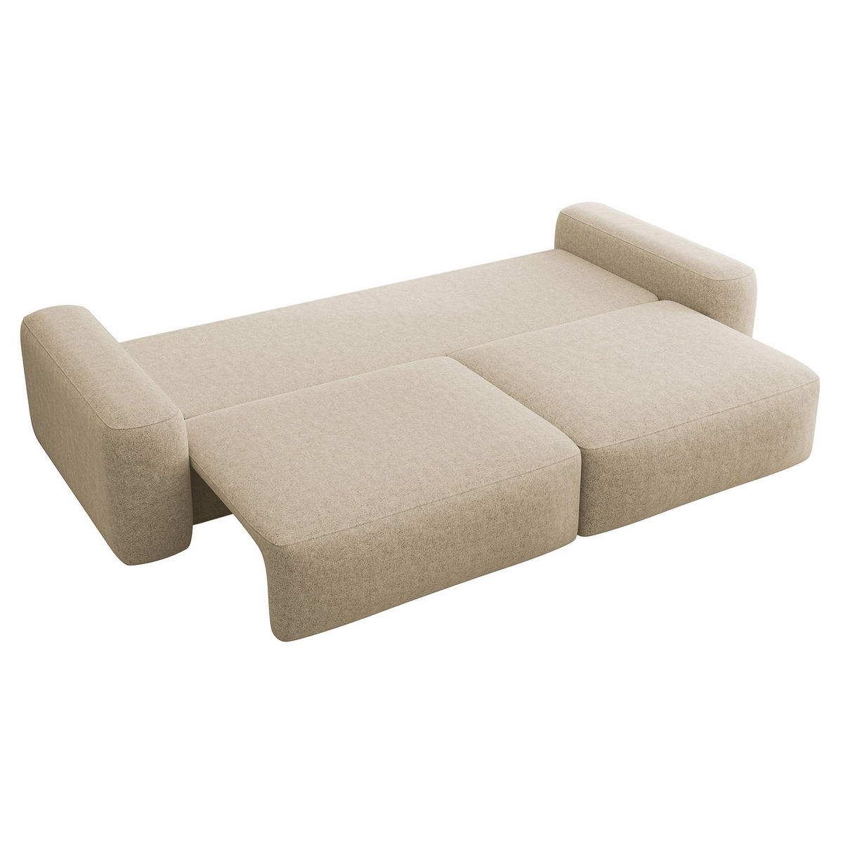POHOVKA Carnos Béžová 3-místná - černá/béžová, textil/plast (257/82/105cm) - Selsey