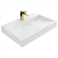 WASCHBECKEN Rea Konglomerat Goya 70cm - Weiß, Keramik (46/10/70cm) - REA