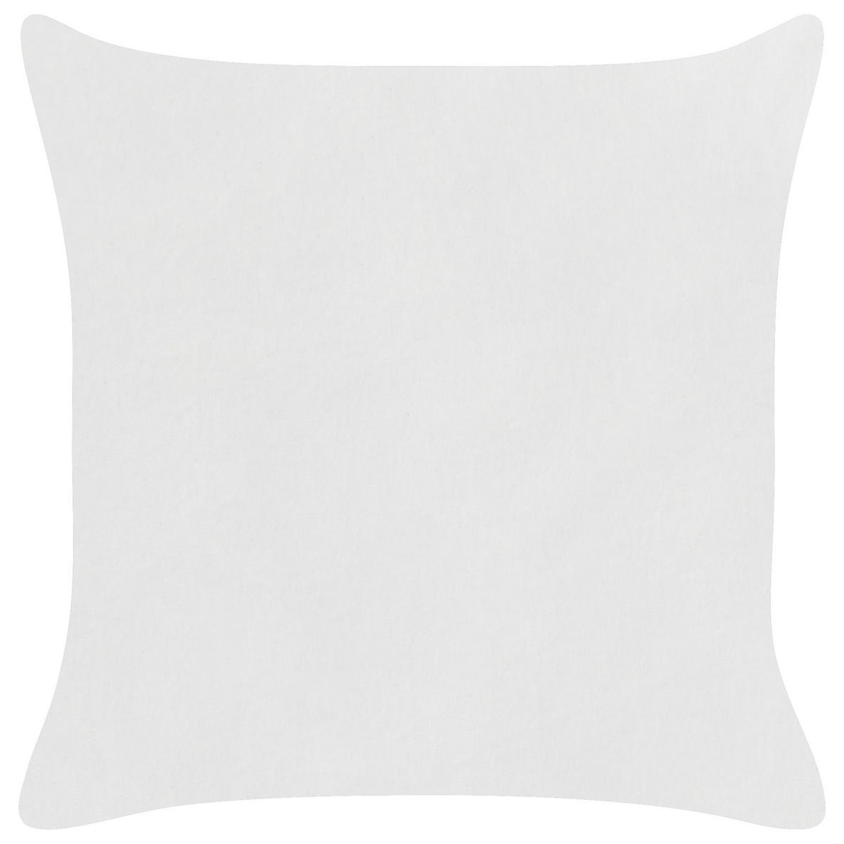 Dekokissen 2er-Set Cremeweiß 45/45 cm Pizzelle - Rot/Weiß, Naturmaterialen (45/45cm) - Beliani