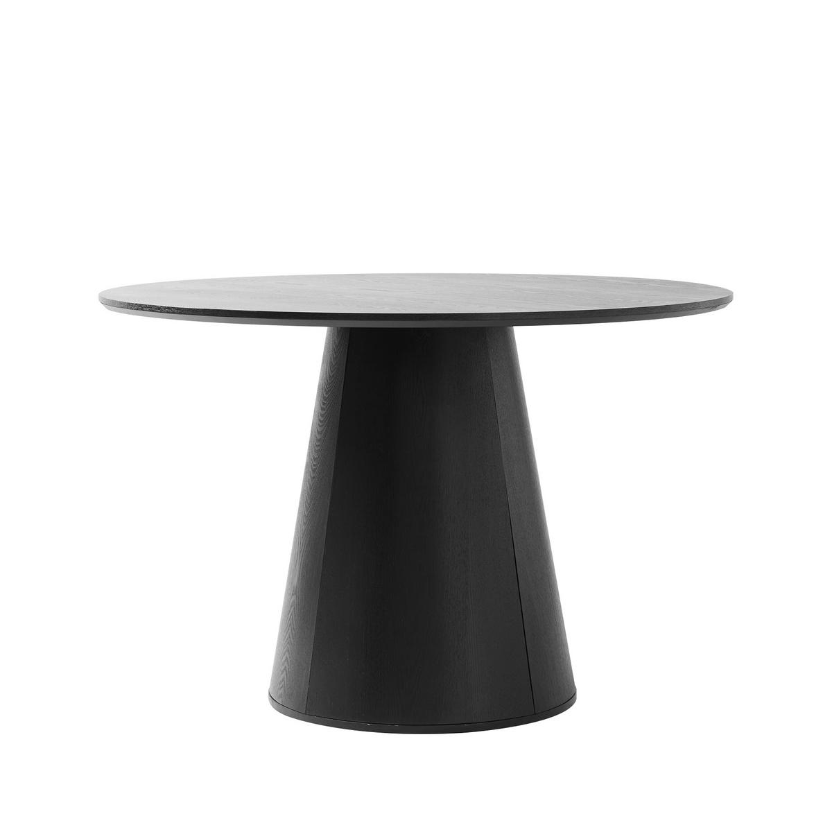 ESSTISCH Rund Schwarz 120 x 120 x 75 (cm) - Braun, Holz (120/120/78cm) - Nordlys