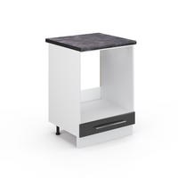 HERDUMBAUSCHRANK Fame-Line Anthrazit Hochglanz 60 cm, AP Anthrazit - Anthrazit/Weiß, Holzwerkstoff (60/82/60cm) - Vicco