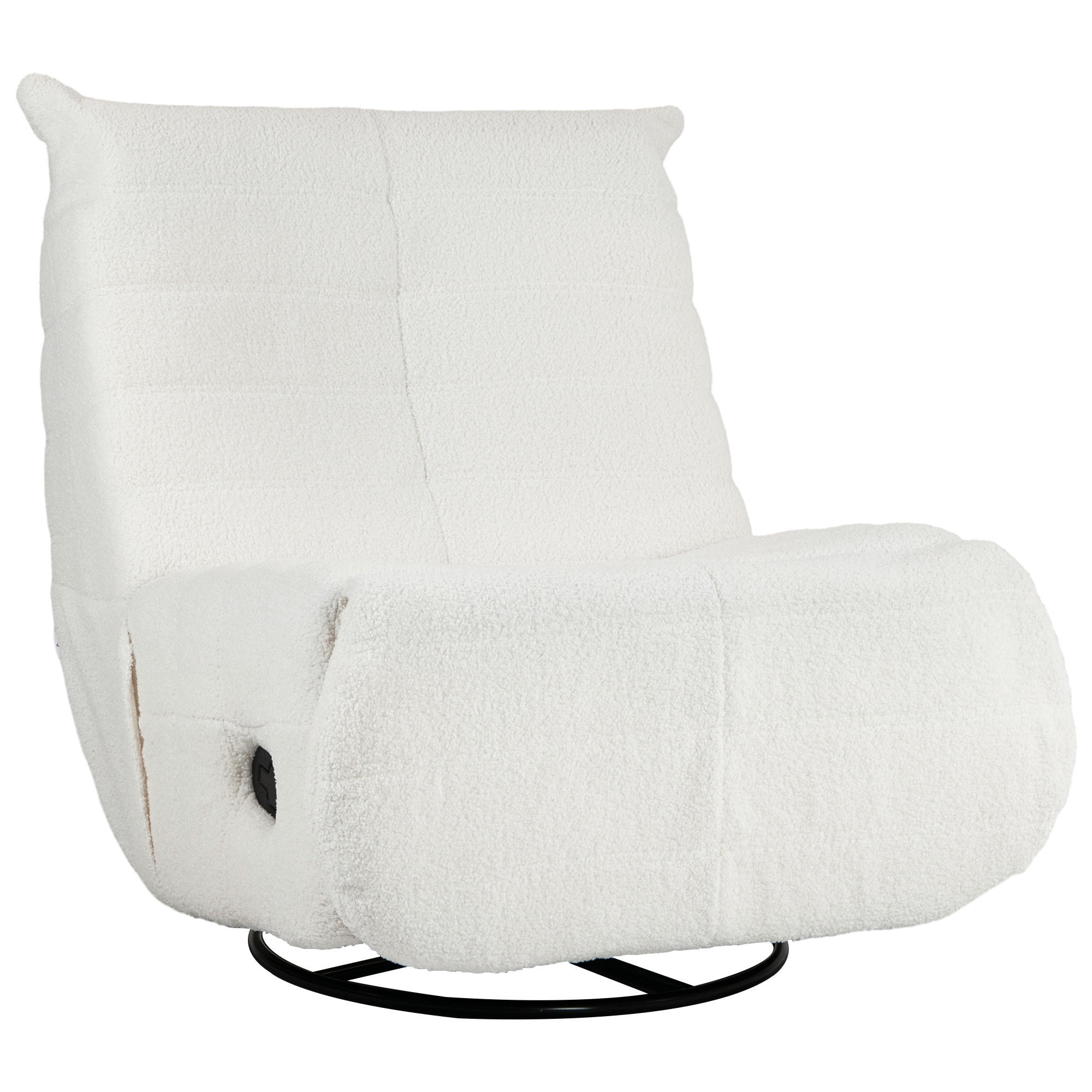 RELAXSESSEL Drehbar Fernsehsessel mit Liegefunktion, Schaukelfunktion Cremeweiß - Creme, Kunststoff (104/87/84cm) - HOMCOM