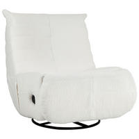 RELAXSESSEL Drehbar Fernsehsessel mit Liegefunktion, Schaukelfunktion Cremeweiß - Creme, Kunststoff (104/87/84cm) - HOMCOM