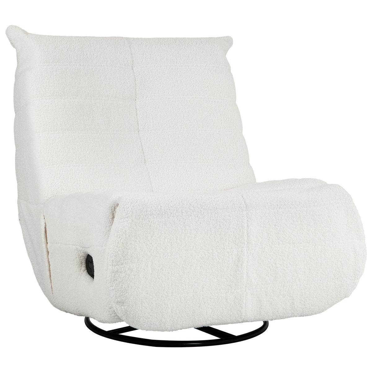 RELAXSESSEL Drehbar Fernsehsessel mit Liegefunktion, Schaukelfunktion Cremeweiß - Creme, Kunststoff (104/87/84cm) - HOMCOM