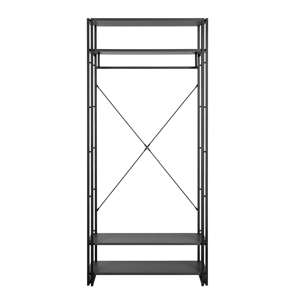 GARDEROBE - Schwarz, Holzwerkstoff (80/180/35cm) - home24