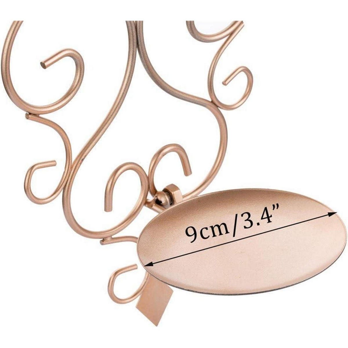 KERZENHALTER 2-teiliges Set Eisen Rosegold 37,6 cm - Goldfarben, Metall (14/14.8/37.6cm)