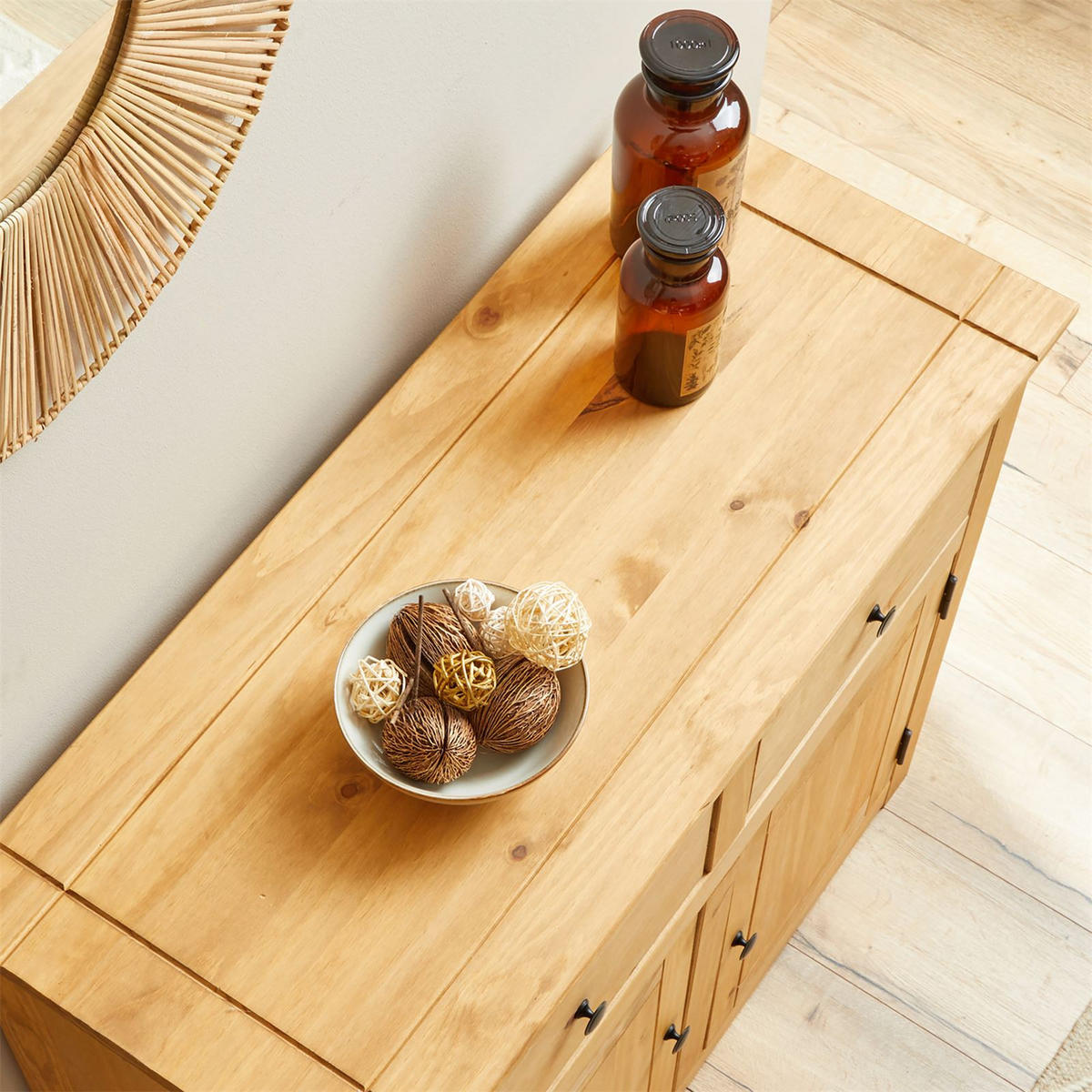 KOMMODE CANCUN - Kieferfarben, Holz (93/80/40cm) - CARO-Möbel