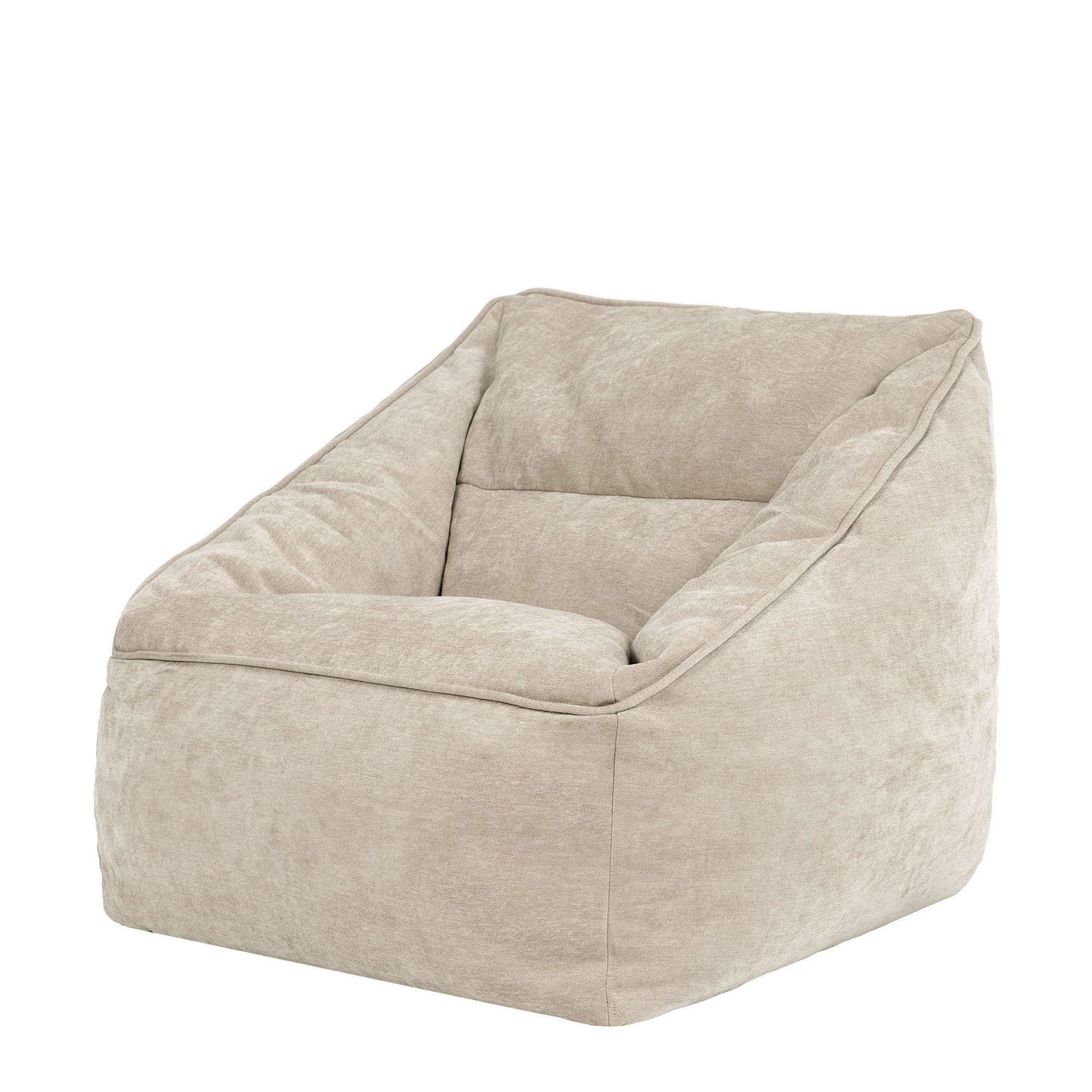 SITZSACK Sessel Chenille Natalia - Beige, Kunststoff/Textil (100/80/88cm) - icon