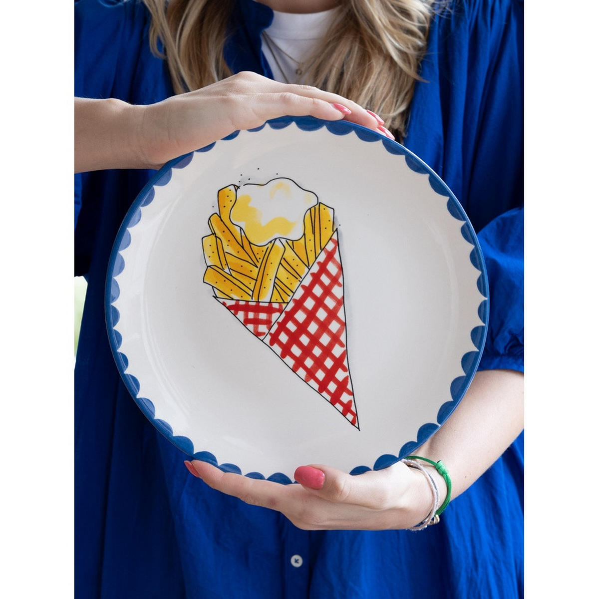 TELLER Pommes Frites in Bunt - 26cm - Multicolor, Keramik (26.2/26.3/3cm) - Blond Amsterdam