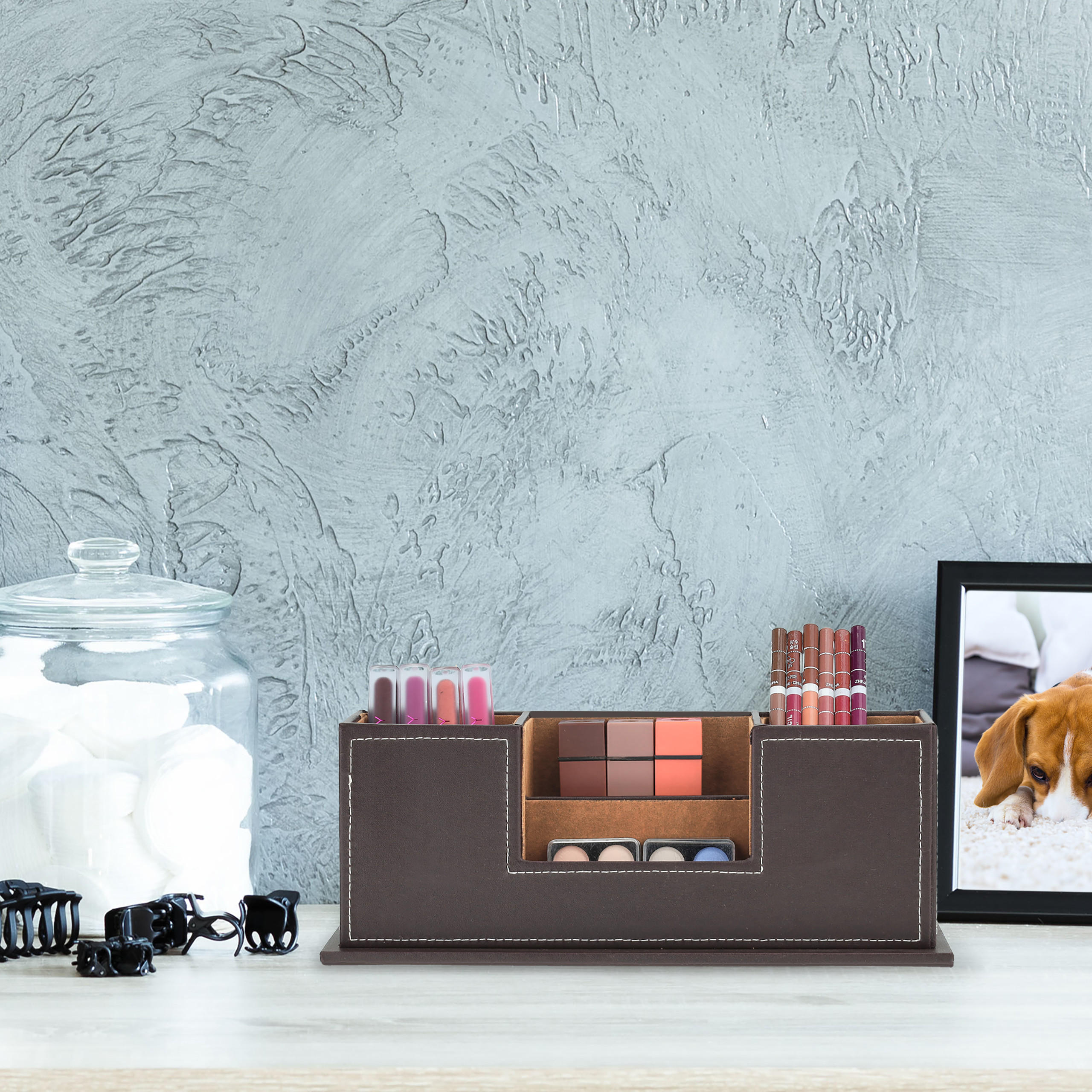 SCHREIBTISCH-ORGANIZER - Multicolor, Holzwerkstoff/Kunststoff (11/29.5/11cm) - Relaxdays