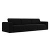 4-SITZER-SOFA Samt Stoff Schwarz - Schwarz/Grau, Kunststoff/Textil (314/80/103cm) - Makamii