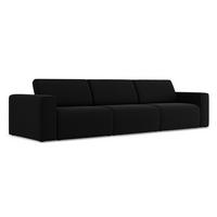 4-SITZER-SOFA Samt Stoff Schwarz - Schwarz/Grau, Kunststoff/Textil (314/80/103cm) - Makamii