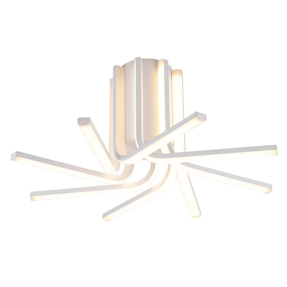 LED DECKENLEUCHTE LINCOLN Metall Weiß - Weiß, Metall (49/49/21cm)