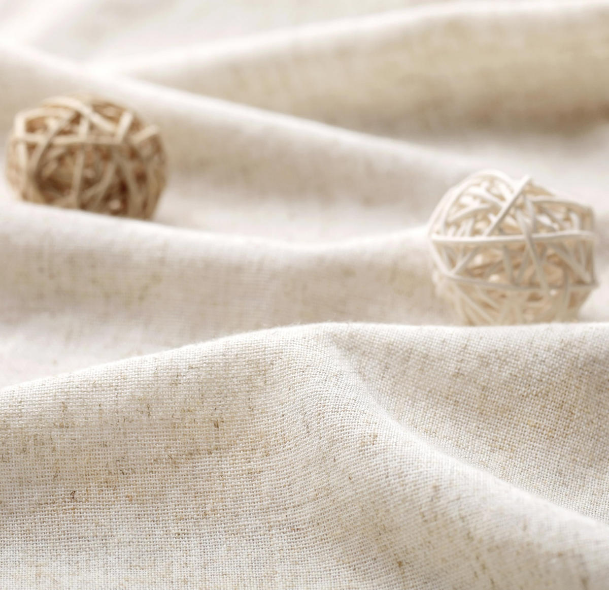 DUSCHVORHANG Grau Landhaus Stil Leinen Polyester - Grau, Textil (183/183cm) - MCBOSON
