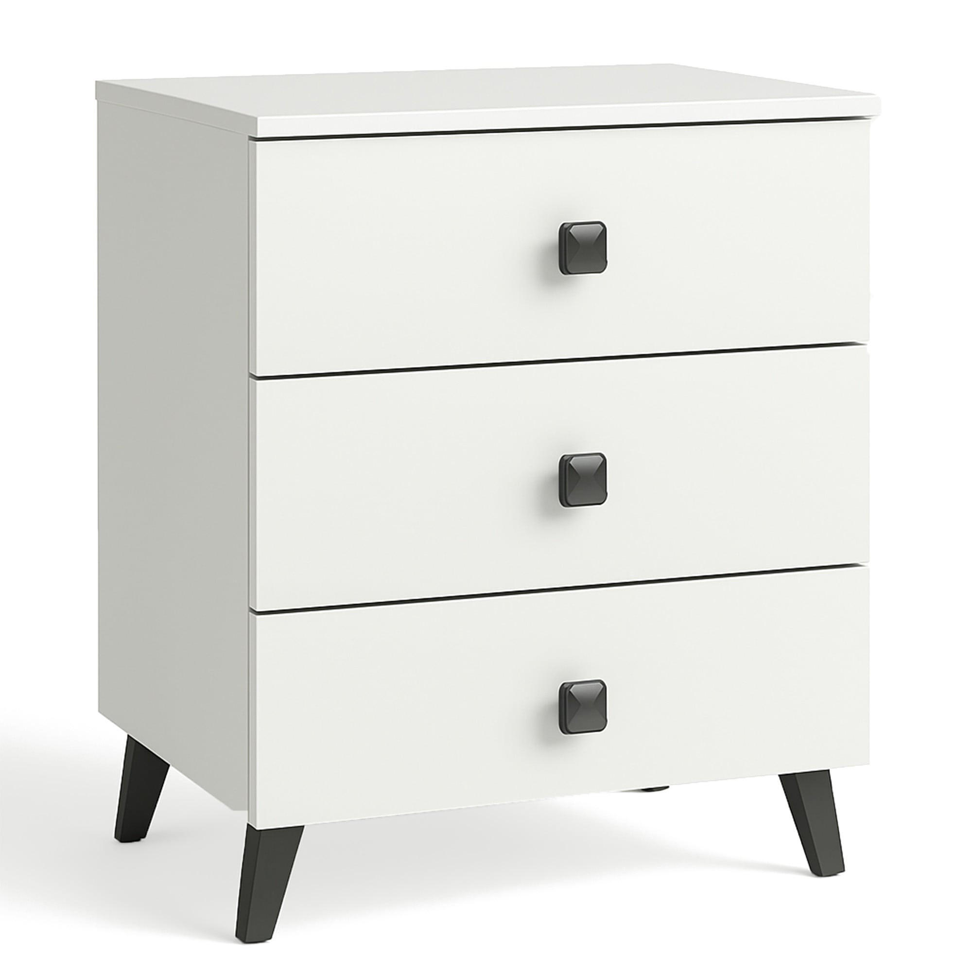 RAUMHIRSCH FURNITURE NOČNÍ STOLEK bílý, černý 58/40/37