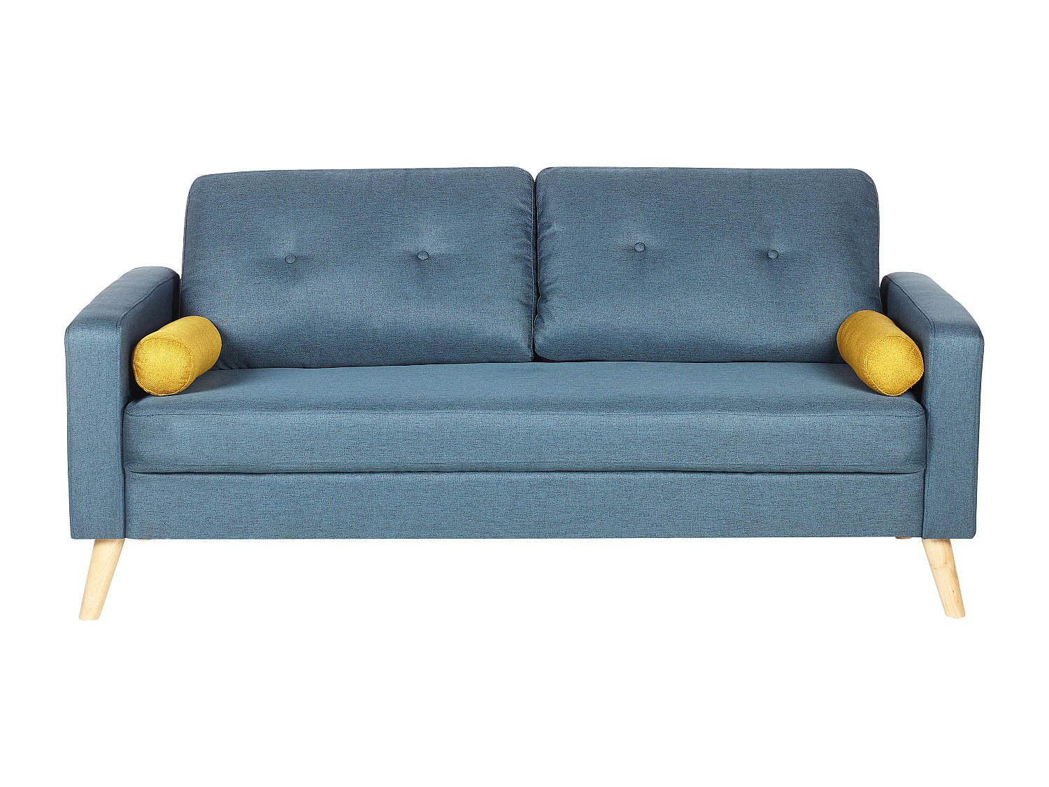 SOFA - 3 Personen - stoff - blau Tatum - Blau, Holz/Textil (182/83/81cm) - Vente-Unique