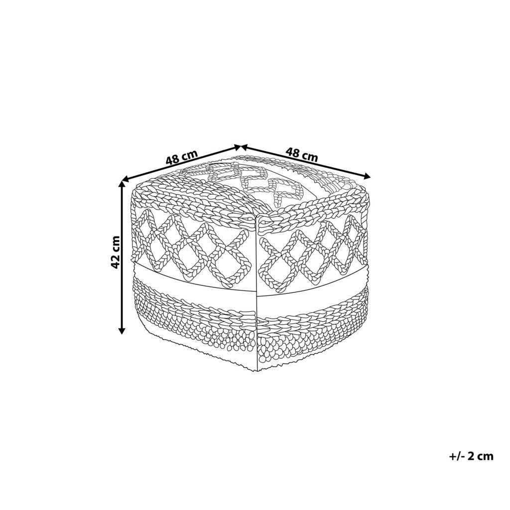 Thumbnail - Beliani Pouf, Mehrfarbig, Textil, 1-Sitzer, Rechteckig, 48x42x48 cm, Wohnzimmer, Hocker, Sitzwürfel