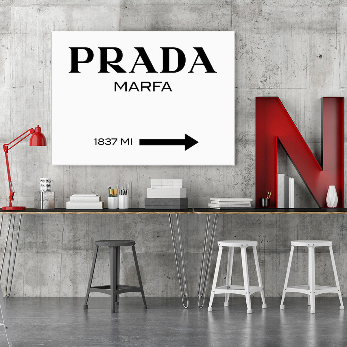 WANDBILD mit beschriftungen weiß - Weiß, Textil (60/40cm) - Feeby