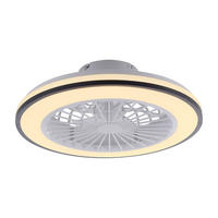 DECKENLEUCHTE LENO LED Schwarz, Ventilator - Schwarz, Metall (49/49/14.5cm)