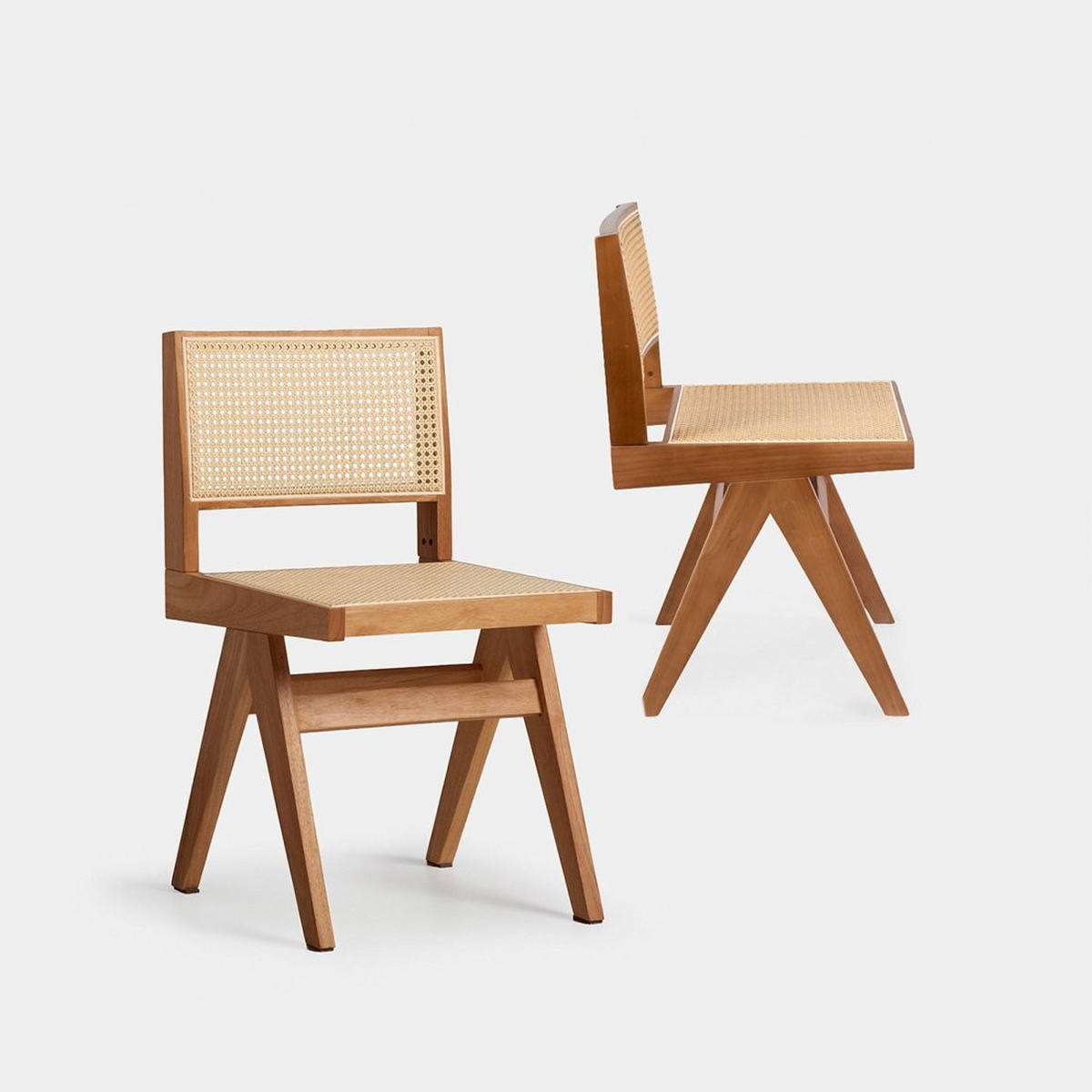 ESSZIMMERSTUHL Nelha Walnuss 44 cm x 80 cm 2er-Set - Walnussfarben, Holz (44/80/50cm) - Klast Home