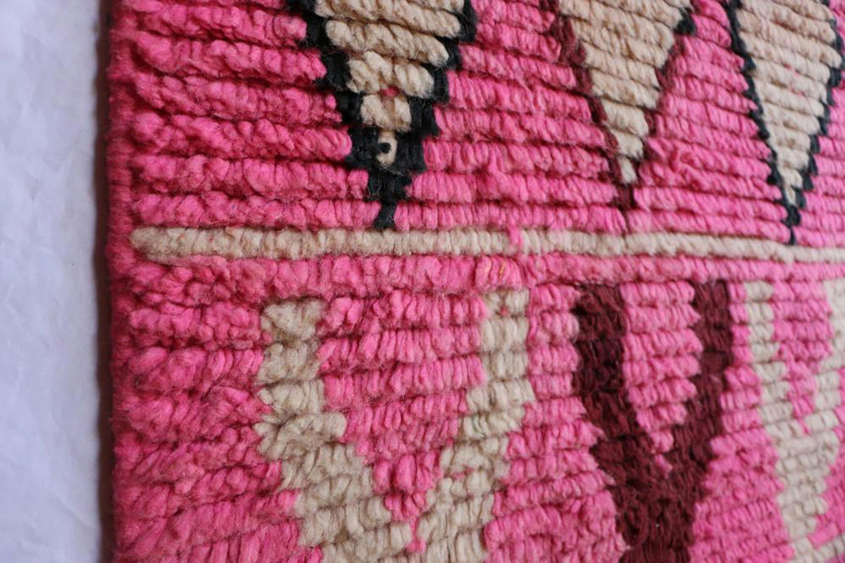 BERBERTEPPICH Teppichläufer aus Wolle Boujaad 200x 300 cm - Pink, Naturmaterialien (200/300cm) - AFK Living