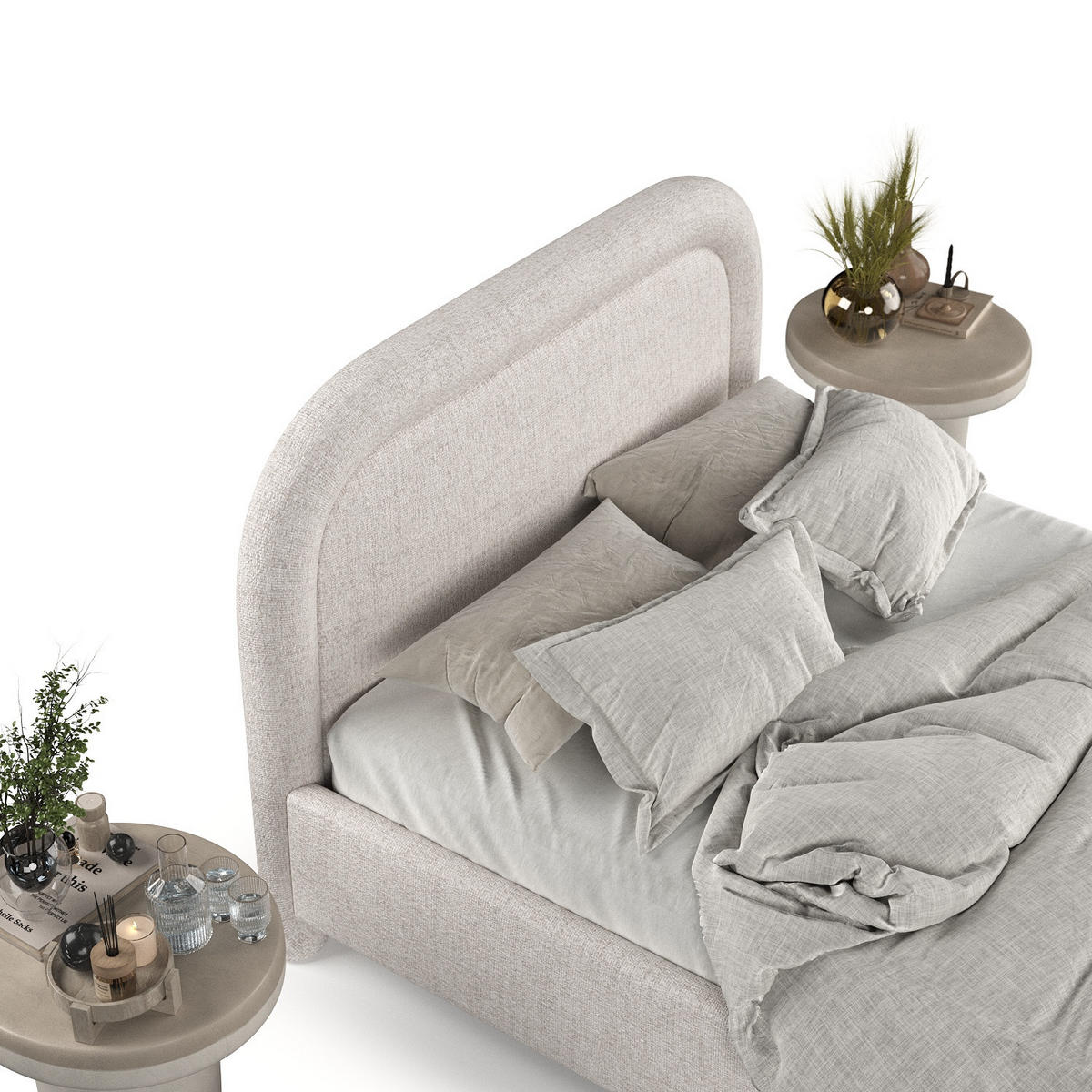 POLSTERBETT Zoya 180/200 cm Hellbeige im Neve Stoff - Sandfarben/Naturfarben, Holz/Holzwerkstoff (180/200cm) - AltaBeds