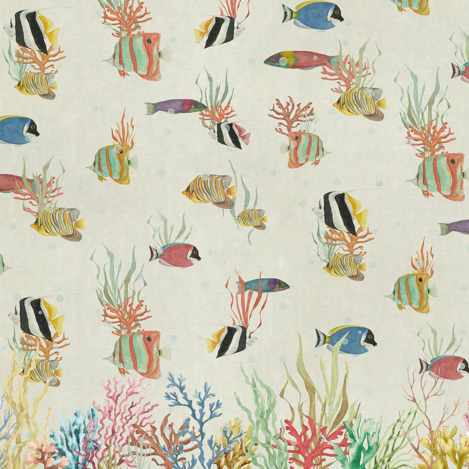 FOTOTAPETE Fische 371 x 280 cm - Multicolor, Papier (371/280cm) - Sanders & Sanders