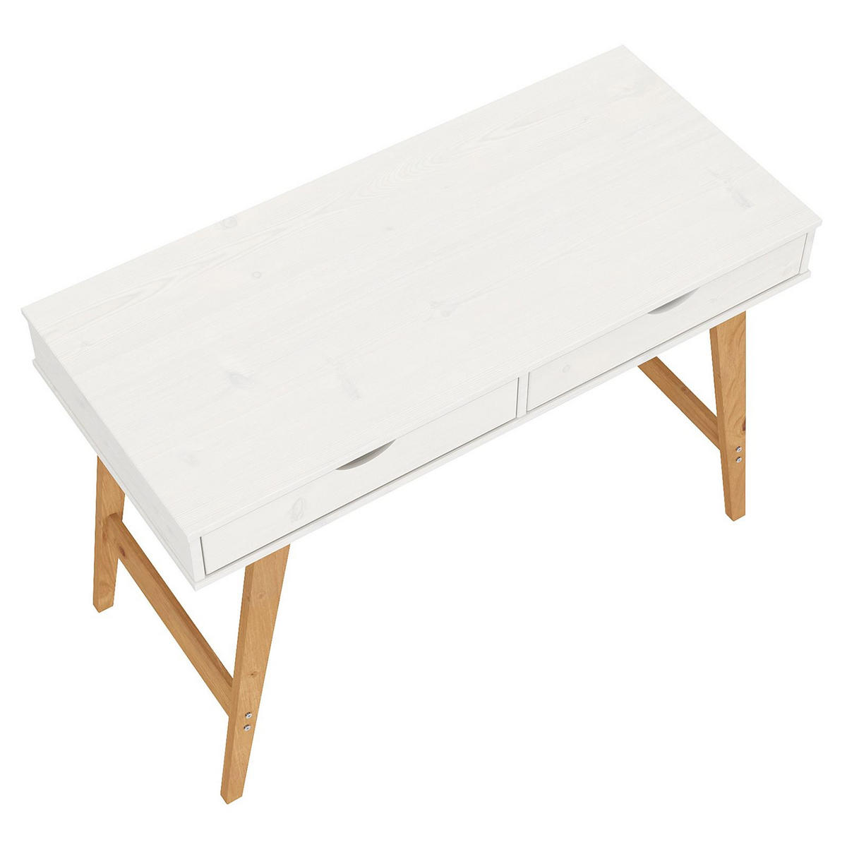 SCHREIBTISCH MILO - Eichefarben/Weiß, Holz (50/110/75cm) - IDIMEX
