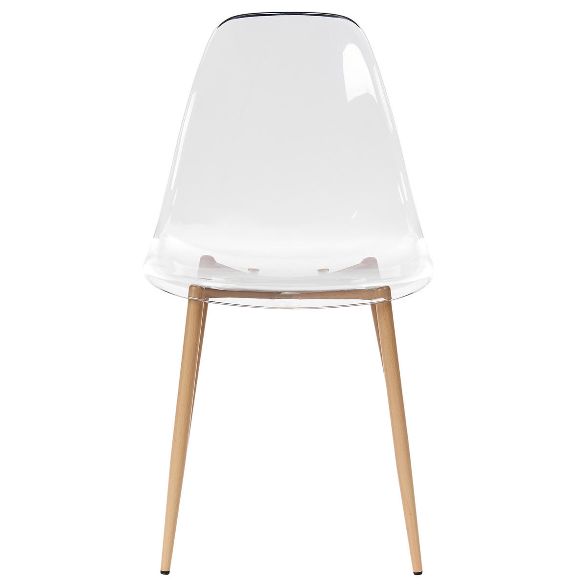 ESSZIMMERSTUHL Transparent Takilma - Transparent/Braun, Kunststoff (47/84/51cm) - Beliani