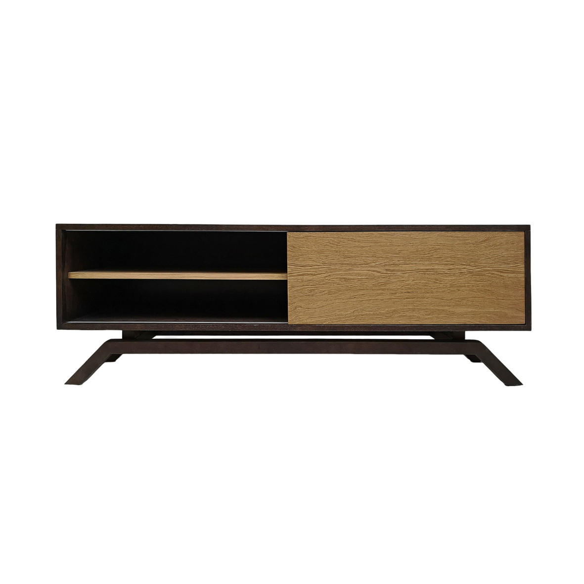 TV-KONSOLE aus Massivholz für das Wohnzimmer - CLEO - Eichefarben, Holz (150/50/35cm) - Rawood Furniture