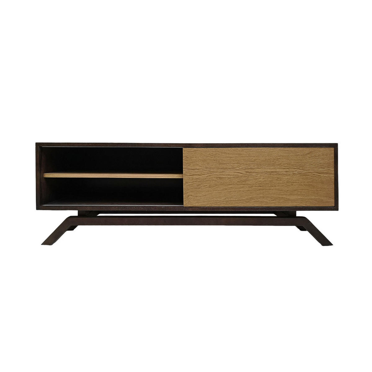 TV-KONSOLE aus Massivholz für das Wohnzimmer - CLEO - Eichefarben, Holz (150/50/35cm) - Rawood Furniture