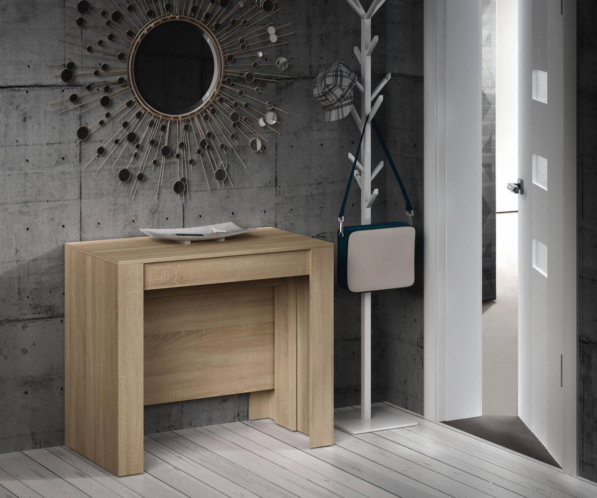 TISCH Ausziehbar Eiche 51/90/78 cm - Braun, Holzwerkstoff (90/78/51cm) - DMORA