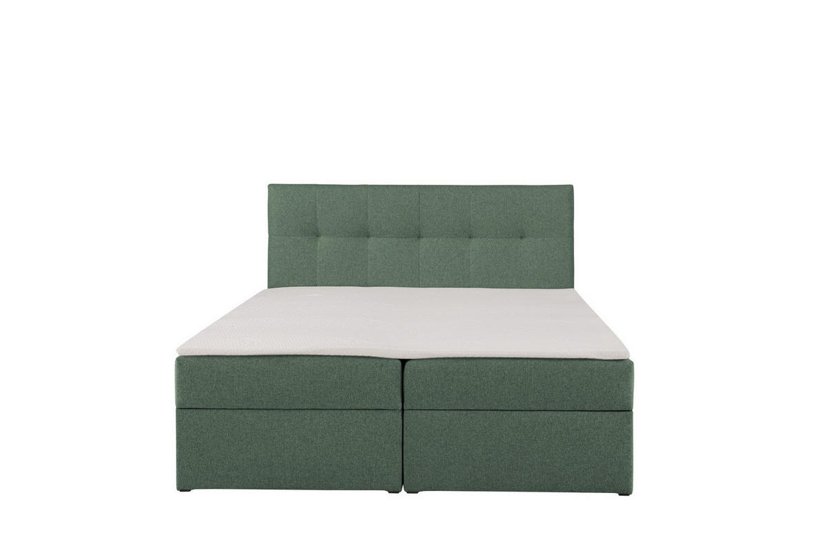 BOXBETT Toronto 180x200 Bonell-Matratze H3 und Topper - Silberfarben/Grün, Holz/Holzwerkstoff (180/200cm) - Ravio