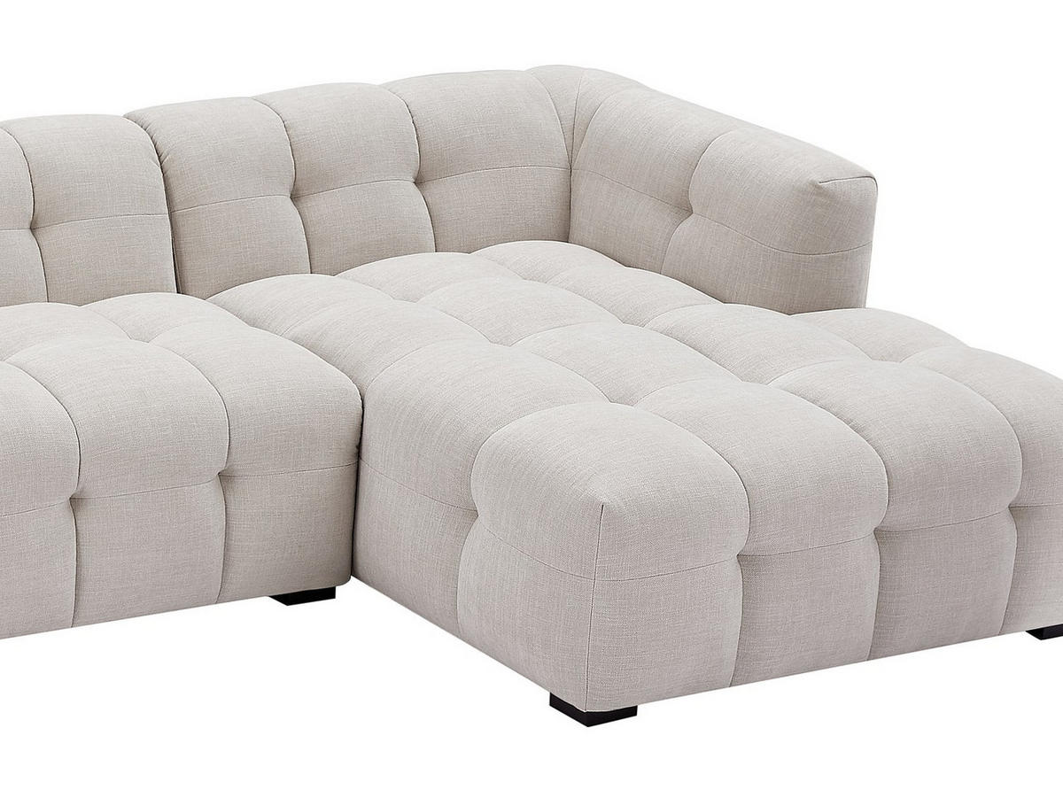 SOFA - 5 Personen - stoff - beige Dilome - Beige, Textil (314/68/168cm) - Vente-Unique