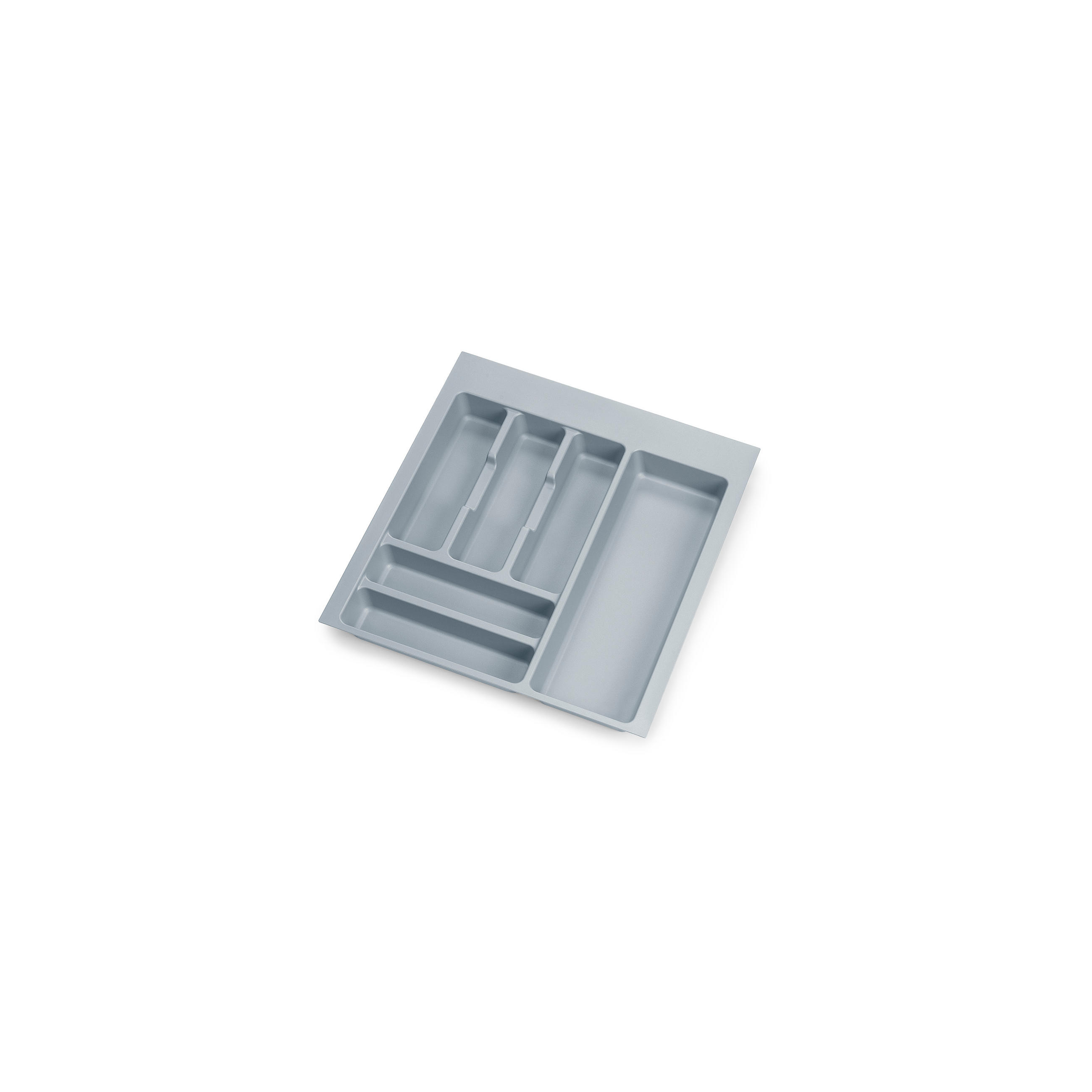 BESTECKEINSATZ Optima für Universalschublade, Modul 500mm, Kunststoff, Grau - Grau, Kunststoff (52/5/45cm) - EMUCA