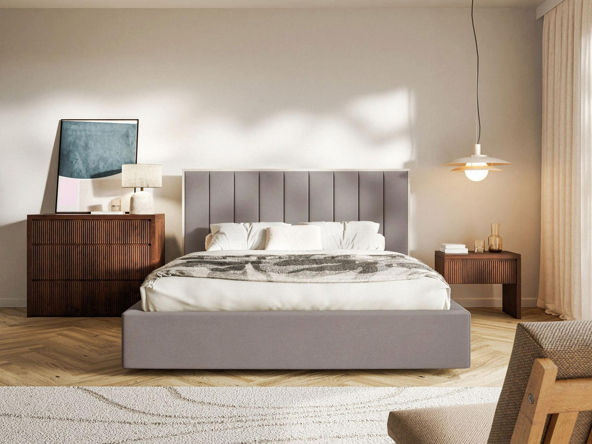 POLSTERBETT Togents Braun mit Chenillebezug, 180x200 cm - Braun, Textil (180/200cm) - Selsey