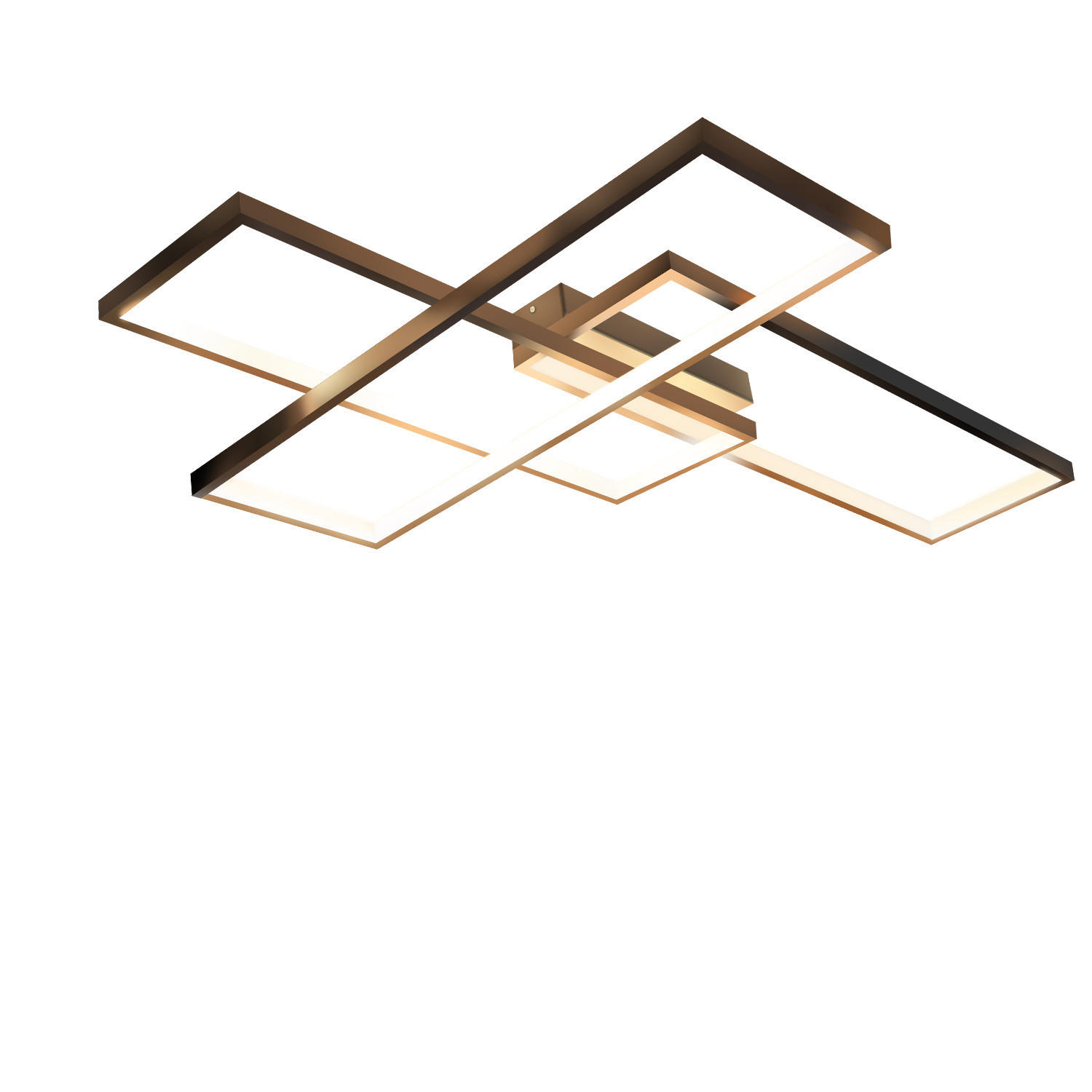 LED-DECKENLEUCHTE Berthold 67/47/9.7 cm - Schwarz, Metall (67/47/9.7cm) - Nettlife